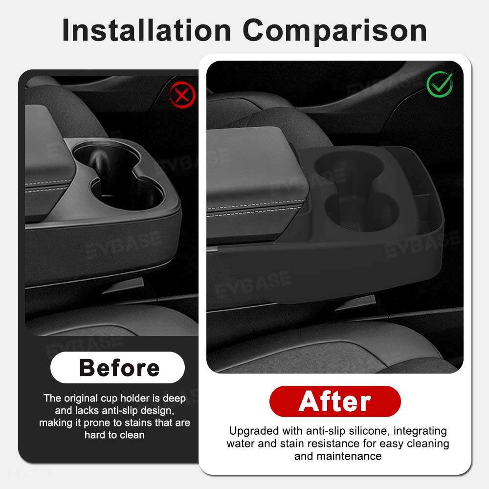 Model Y Juniper Standard Center Console Silicone Integrated Cup Holder