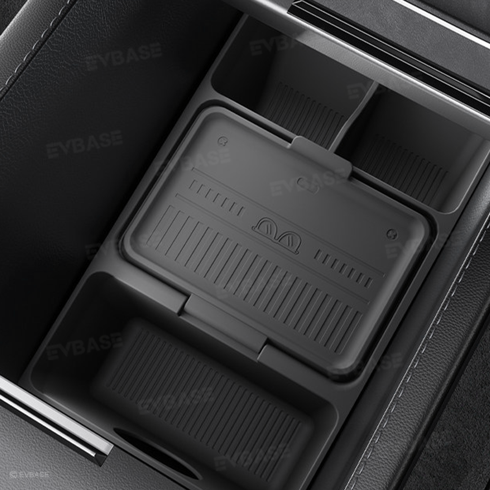 Model Y Juniper/ 3 Highland Silicone Center Console Organizer Armrest Storage Tray with Lid