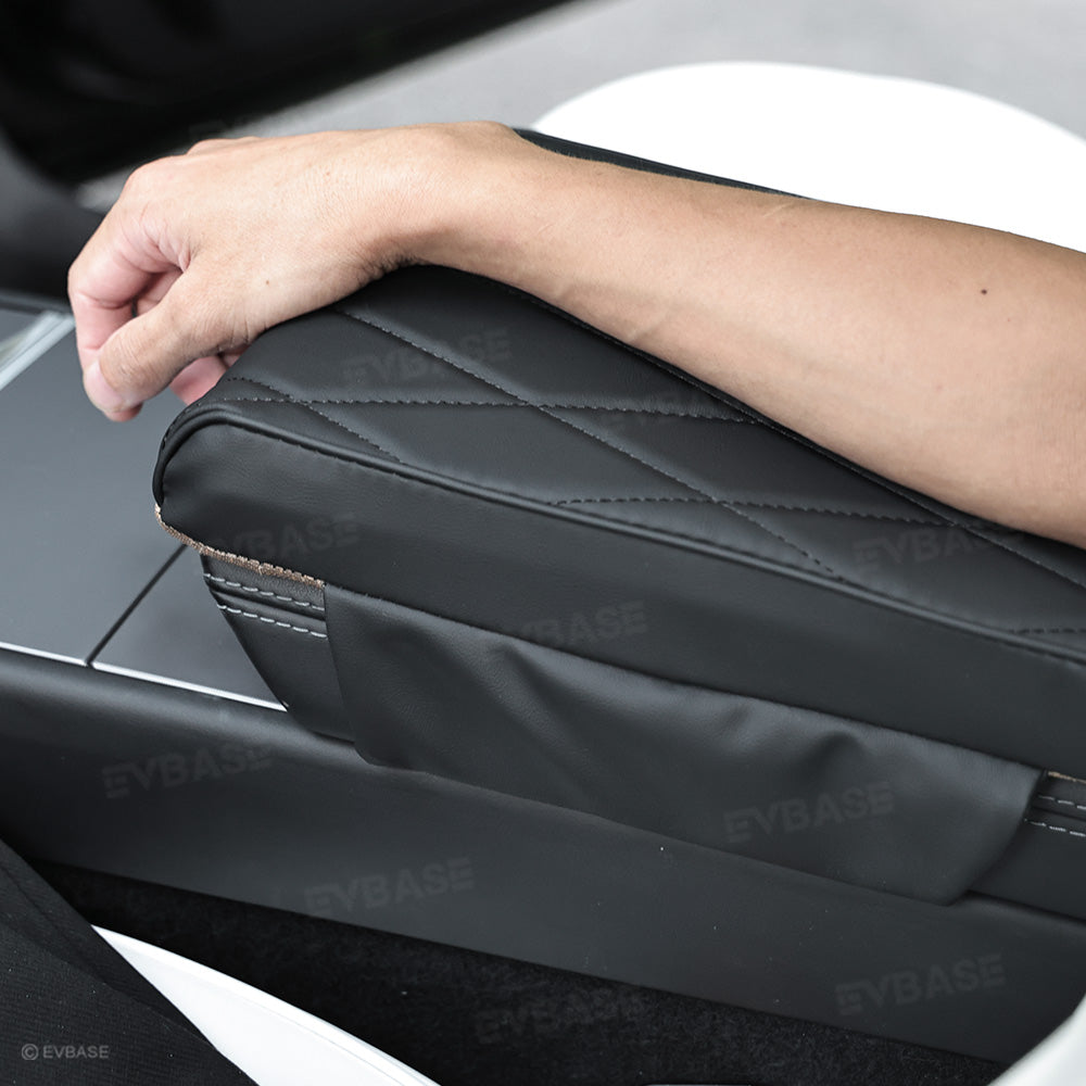 Model Y /3 /YL Leather Center Console Armrest Support Cushion & Scratch-Resistant Cover