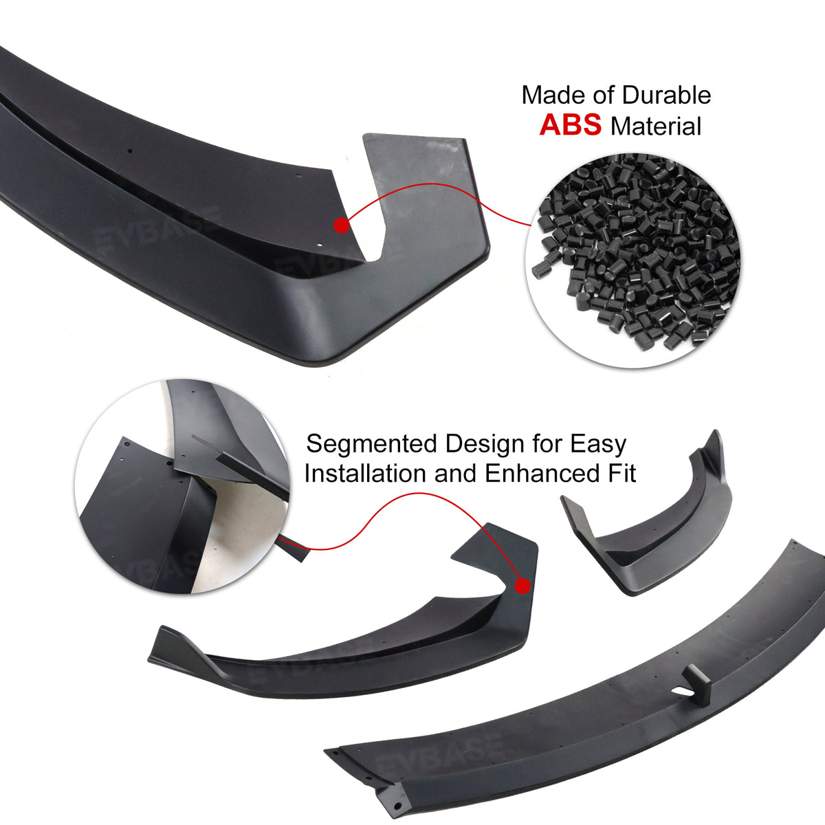 Model 3 Highland Performance Front Lip V‑Style Front Bumper Lip Apron Splitter