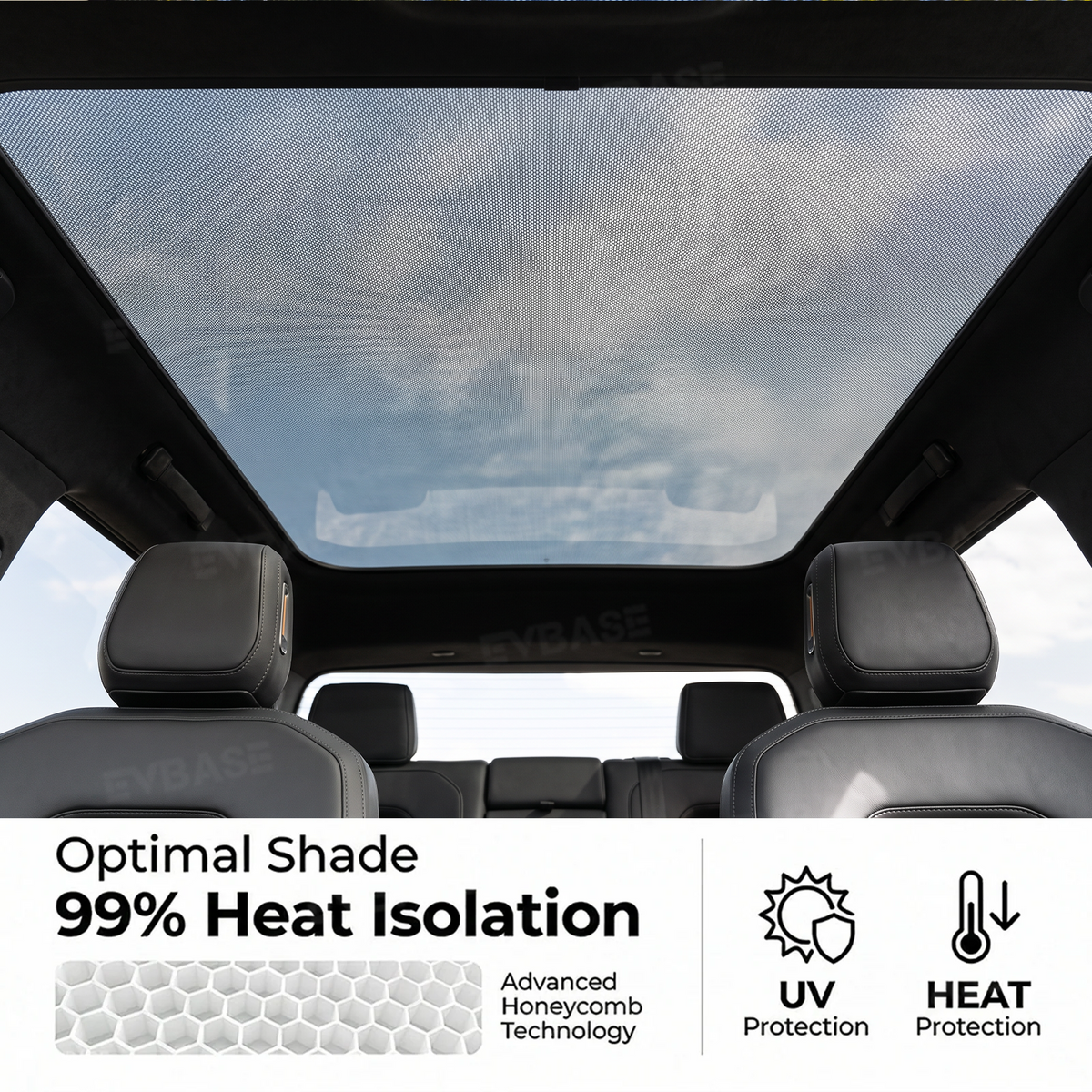 Panoramic Glass Roof Sunshade for Rivian R2 Sunroof Shade UV Protection & Heat Insulation