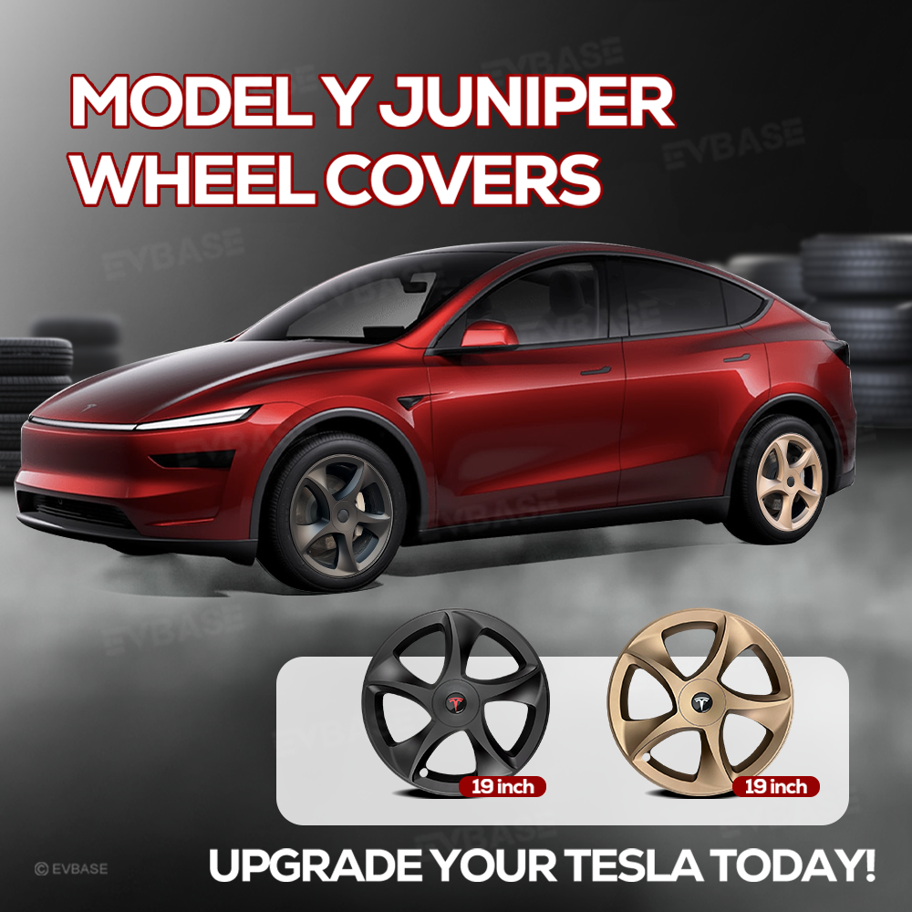 Model Y Juniper Wheel Covers for Tesla 19" Crossflow Wheels Hubcaps-3D Sculpted Design