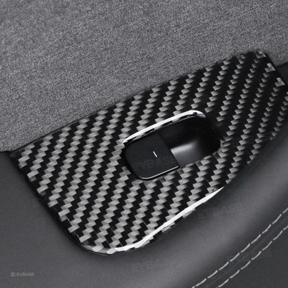 Model Y Juniper/ 3 Highland Window & Door Switch Panel Cover Carbon Fiber Trim Decoration Interior Upgrade