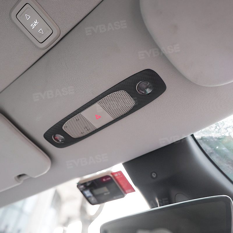 Tesla Model Y 3 Carbon Fiber Interior Accessories Reading Light Cover Trim