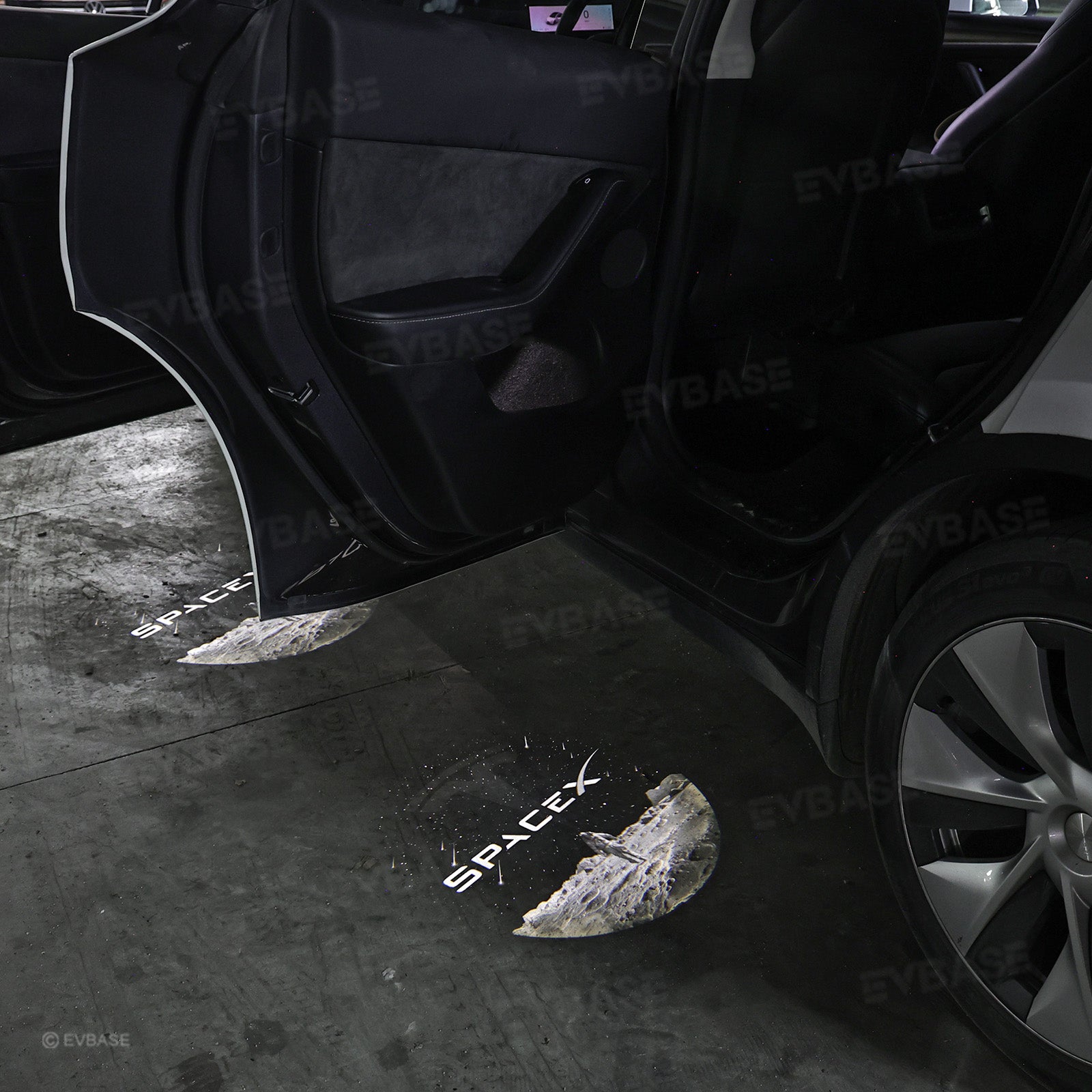 Model Y/3 Door Light Projector with Space Martian Style Puddle Lights for Tesla