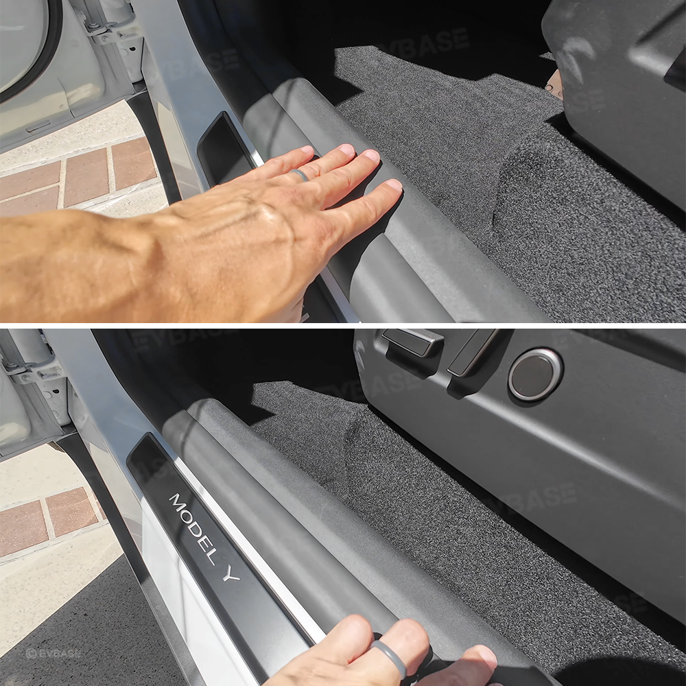 Model Y Juniper Front and Rear Door Sill Protectors Interior Door Protection Kit for Tesla