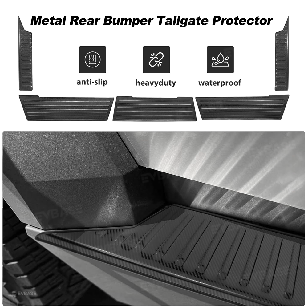 Cybertruck Rear Bumper Tailgate Protector Stainless Steel Tailgate Top Cover Rear Bumper Guard Step Plates