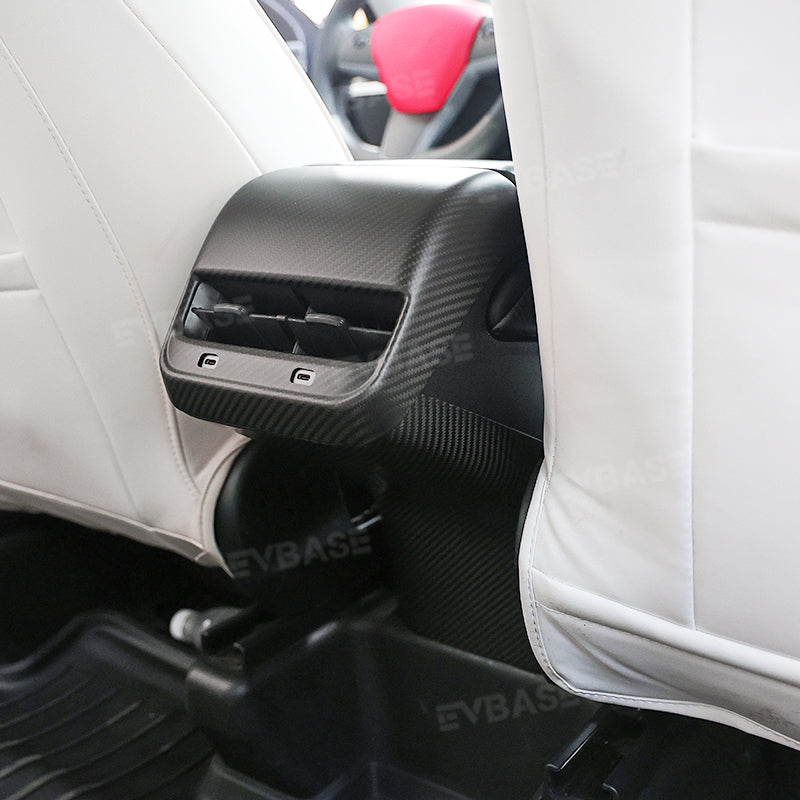 Model Y 3 Carbon Fiber Interior Accessories Rear Air Outlet Vent Cover Genuine for Tesla