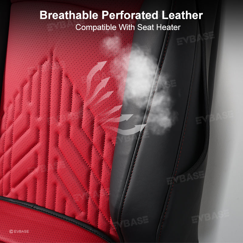 Tesla Cybertruck Custom Seat Covers NAPPA Leather Seat Protector All Set Gen 3.0 With Musk's Rocket Spirit