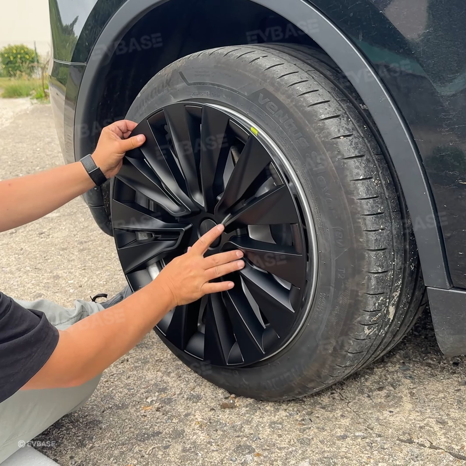 Model Y Hubcaps Turbine Style Full Wrapped Wheel Coves for 19" Factory Tesla Wheel 4PCS