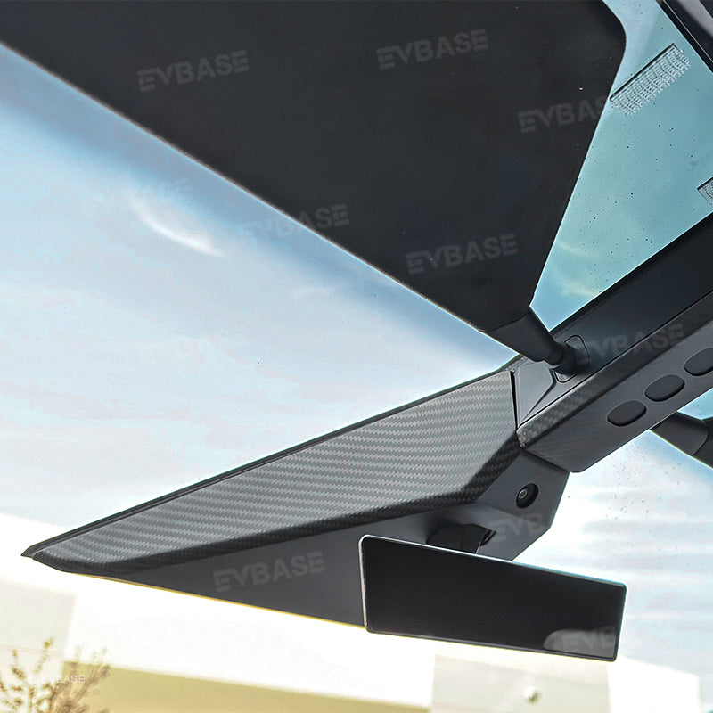 Cybertruck Cabin Camera Cover Trim Real Carbon Fiber Panel Decor Interior Accessories Warning Light Cover