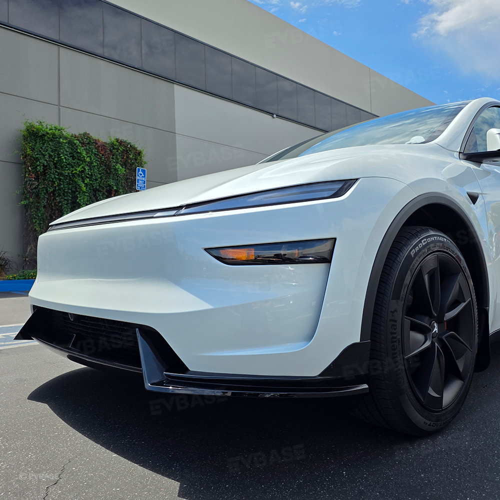 Tesla Front Lip For Model Y Juniper V Style Front Splitter ABS Front Apron Body Kit