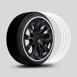 Wheel Rim Protector For Tesla 3 Y X S 16-20" Diameter Car Wheel Rim Protector Ring/Tire Rim Guard 4 Pcs