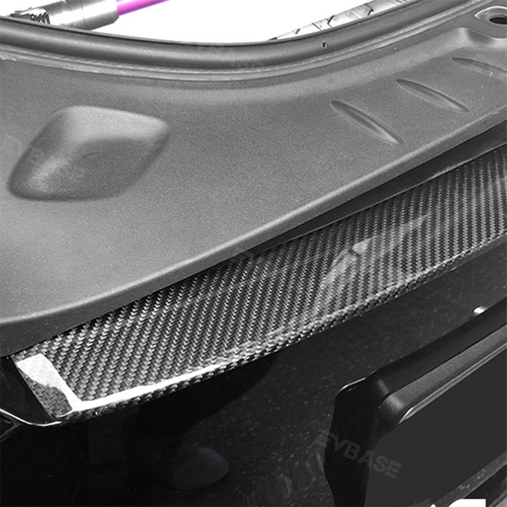 Model S/X Front End Inlay Real Carbon Fiber Decorative V Trim Strip Panel for Tesla