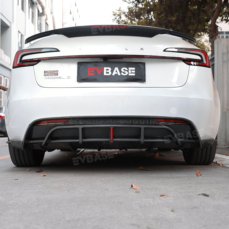 Model 3 Highland Rear Diffuser Bumper Lip ABS Spoiler Splitter Replacement With Brake Light for Tesla