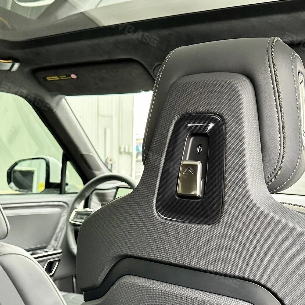 Seatback Hook Trim for R1T R1S Protective Cover Decorative Panel ABS Seat Hook Frame 2PCS for Rivian