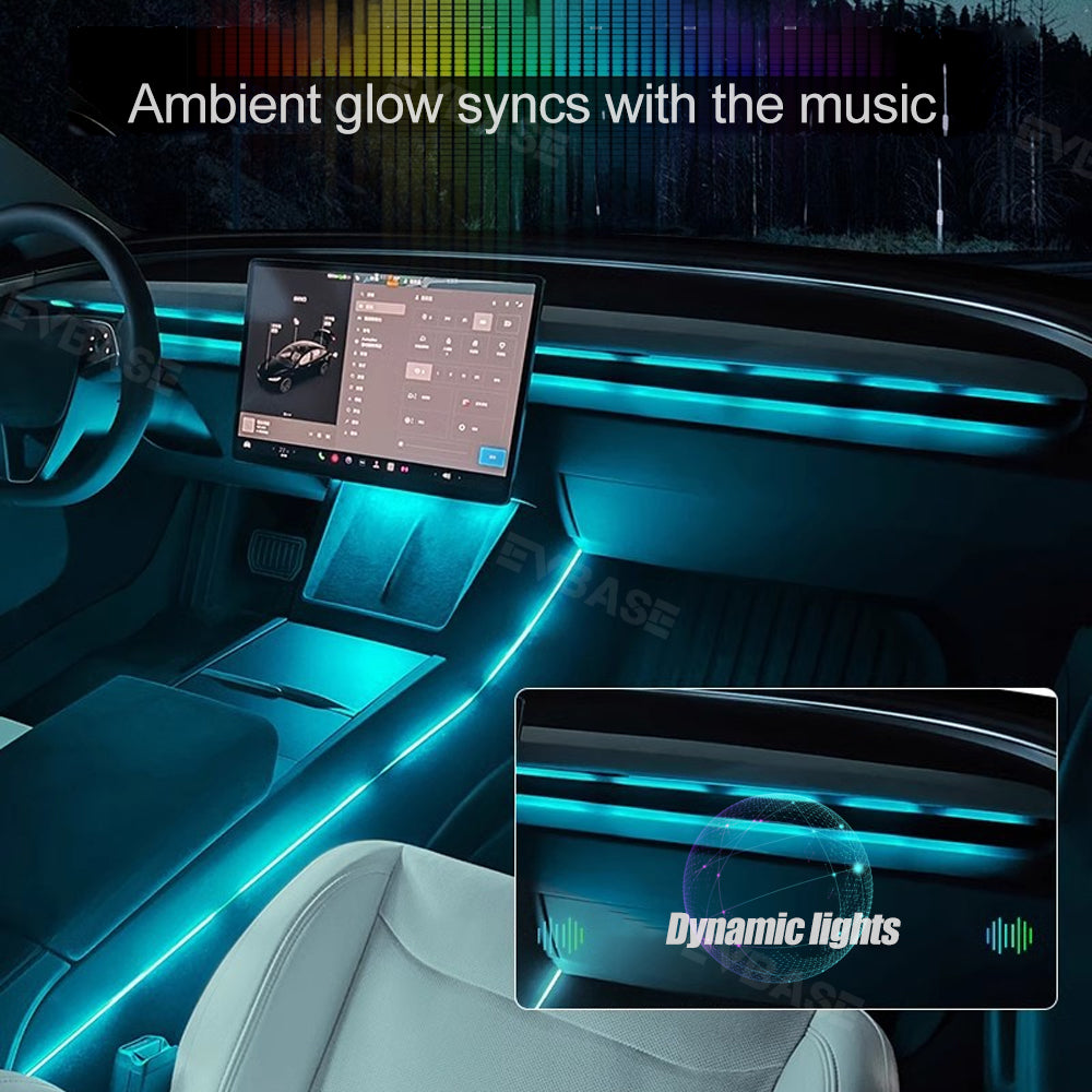 Model Y Juniper Ambient Lighting Kits Center Console Dashboard RGB LED Strip