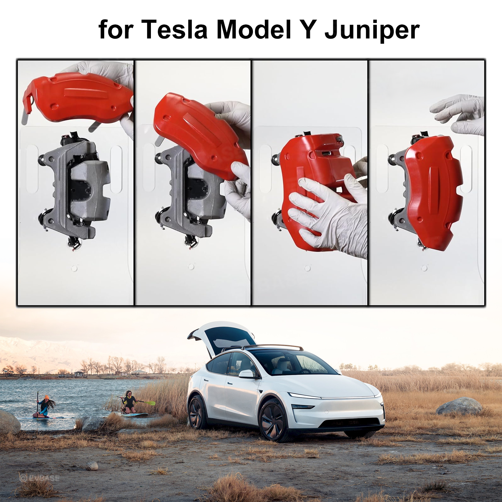 Model Y Juniper Silicone Brake Caliper Cover Protector Set Slip-On Fit & No Wheel Removal