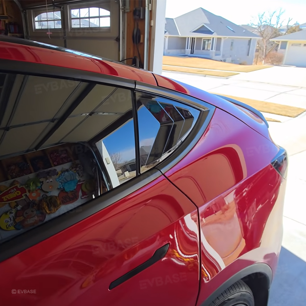 Tesla Model 3 Y Rear Side Window Louvers Air Vent Scoop Louvers Covers 2pcs