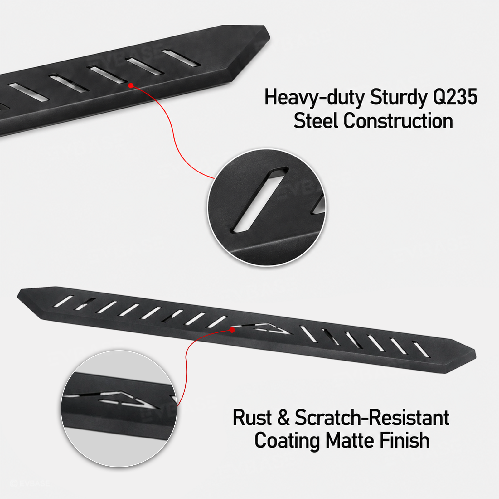 Cybertruck Running Boards Heavy-Duty Anti-Slip Side Steps Nerf Bars Exterior Brackets for Tesla