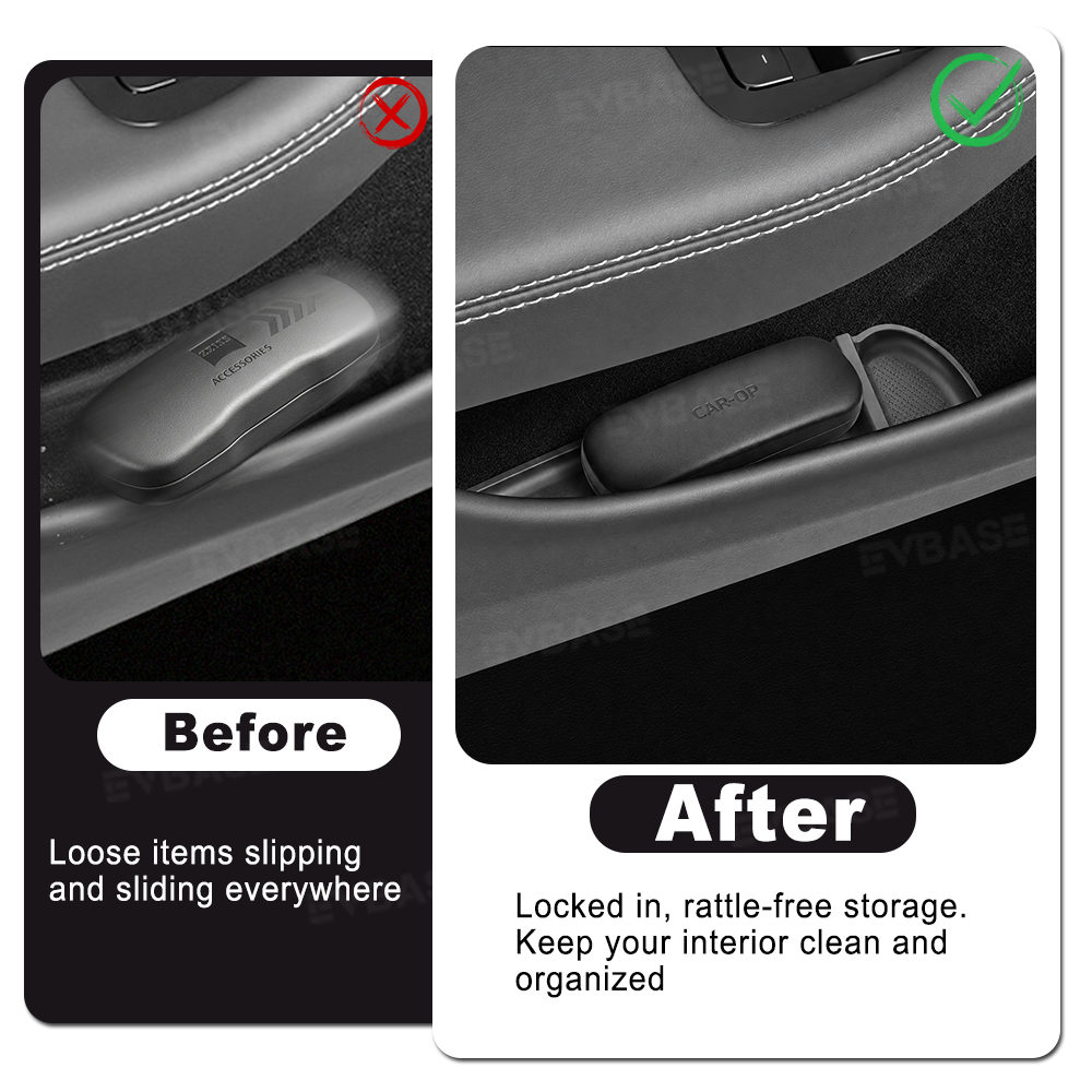 Model Y Juniper Door Side Pocket Storage Box Organizer Liners & Cup Holder Insert Pad