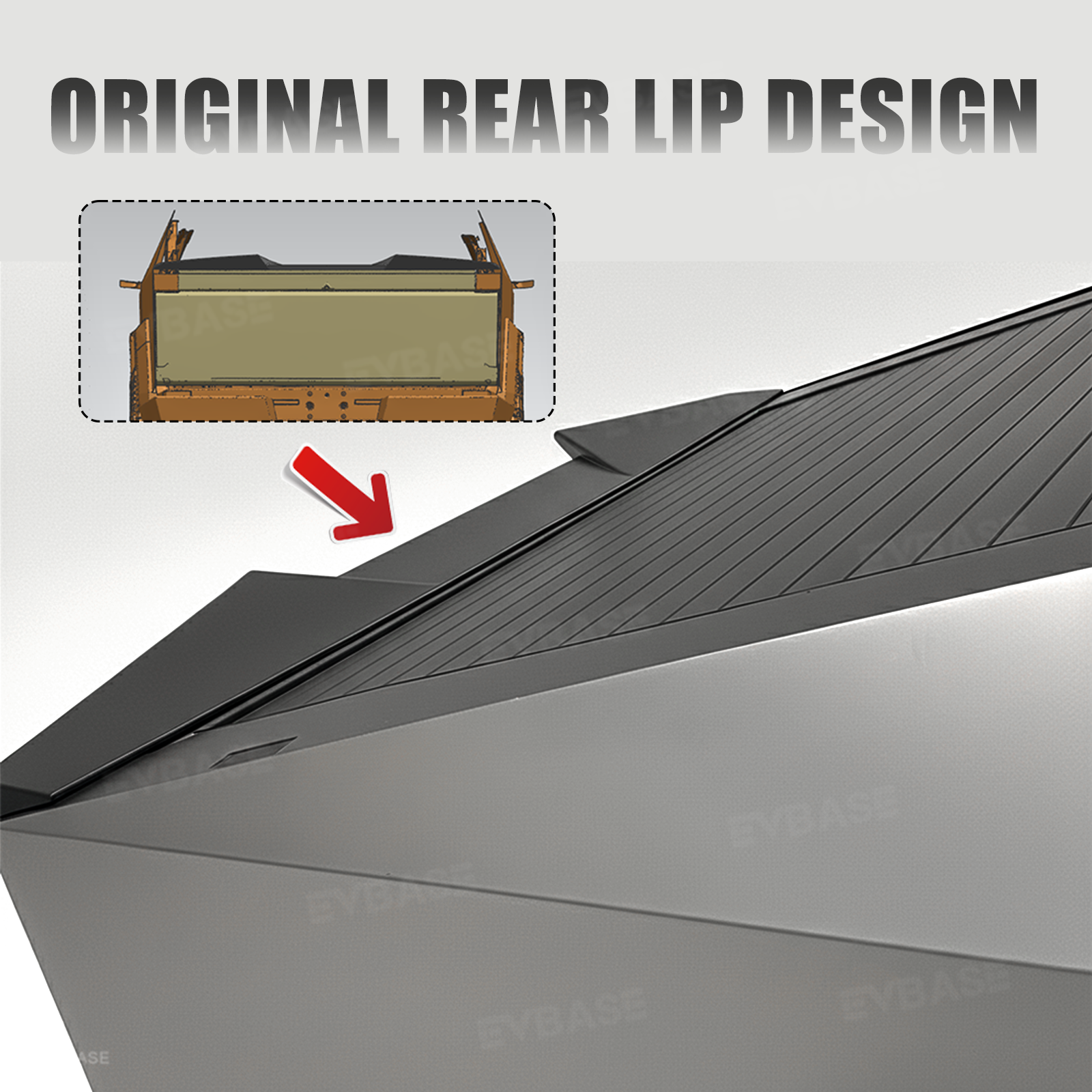 Cybertruck Rear Top Spoiler ABS Tailgate Lip Spoiler Wing