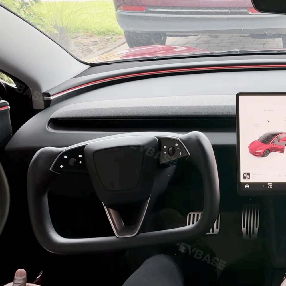 New Model 3 Highland Yoke Steering Wheel Inspired by Tesla Model X/S Yoke Style EVBASE