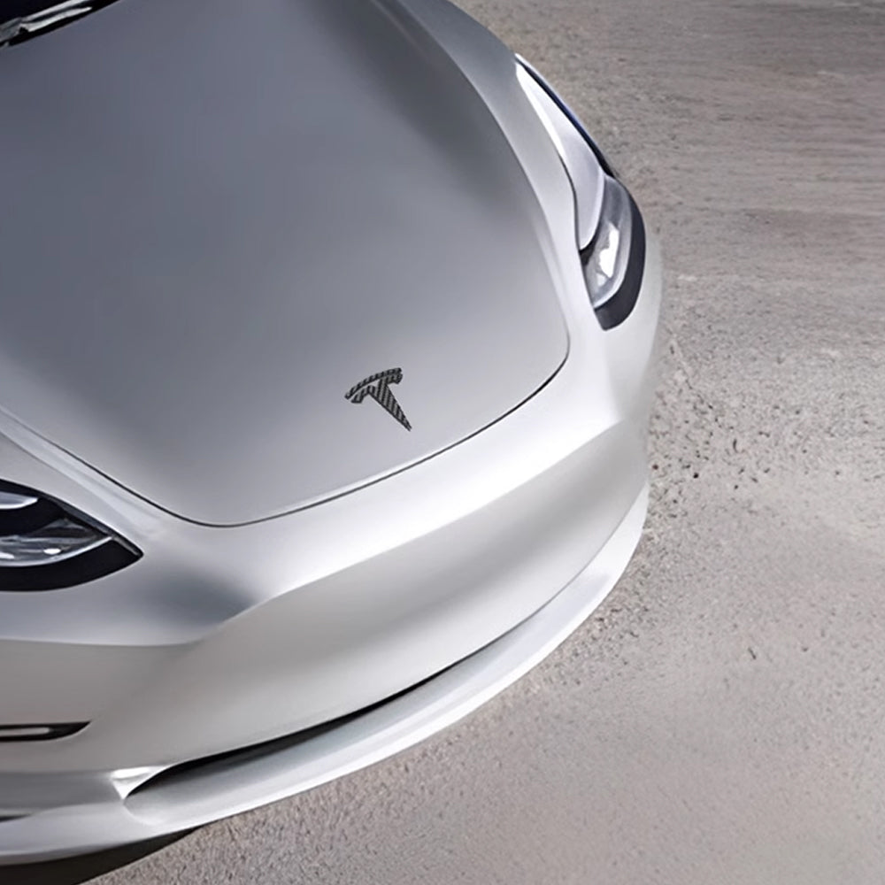 Emblem Sticker for Tesla Front Trunk/Rear Trunk Logo Decal Cover Real Carbon Fiber