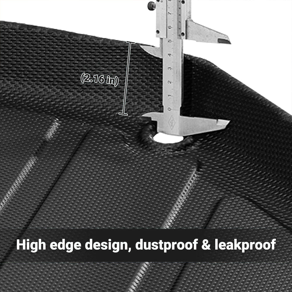 Front Mat for R1T/R1S Upper Lower Layer All-Weather TPE Front Storage Mat Cargo Liner for Rivian R1T/R1S