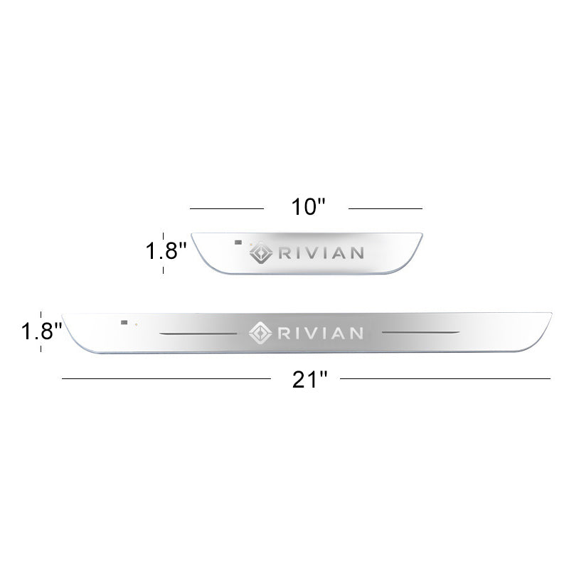 Illuminated Door Sill Covers Protector for R1T R1S LED Light Plates Trim Welcome Pedal for Rivian