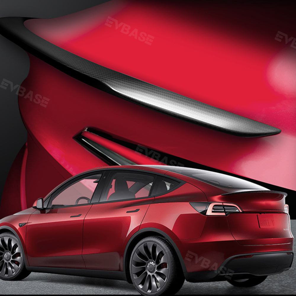 Model Y Rear Spoiler Wing Dry Real Carbon Fiber OEM Style Inspired By Model 3 Performance Rear Splitter