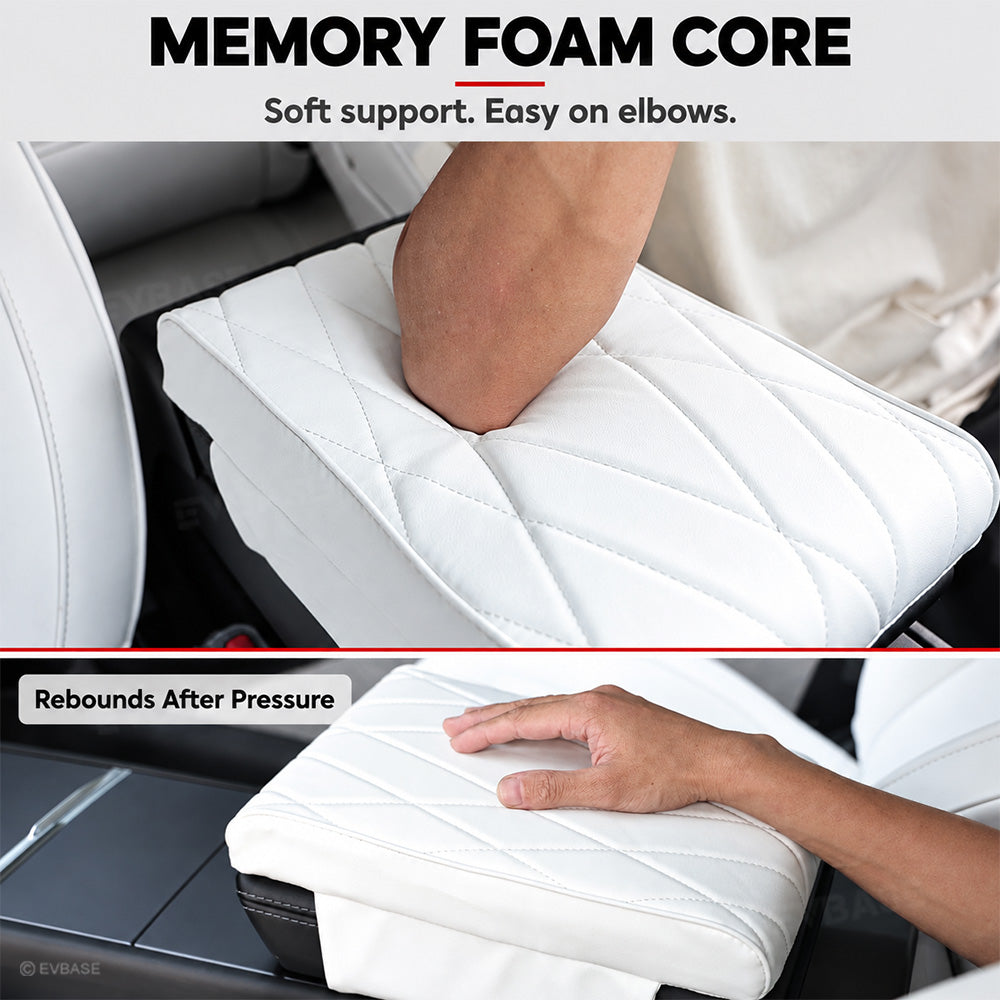 Model Y /3 /YL Leather Center Console Armrest Support Cushion & Scratch-Resistant Cover