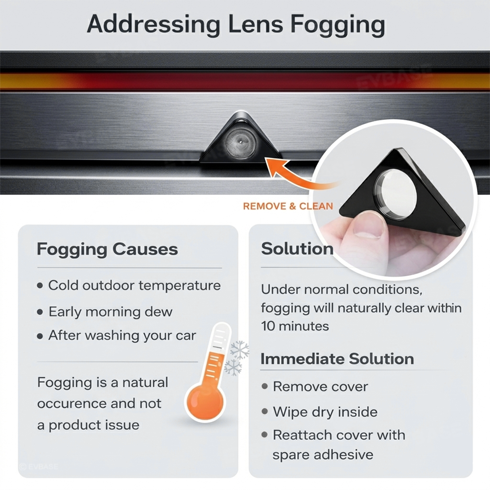 Cybertruck Front & Rear Camera Lens Cover Superhydrophobic Protective Guard Clear View Protection