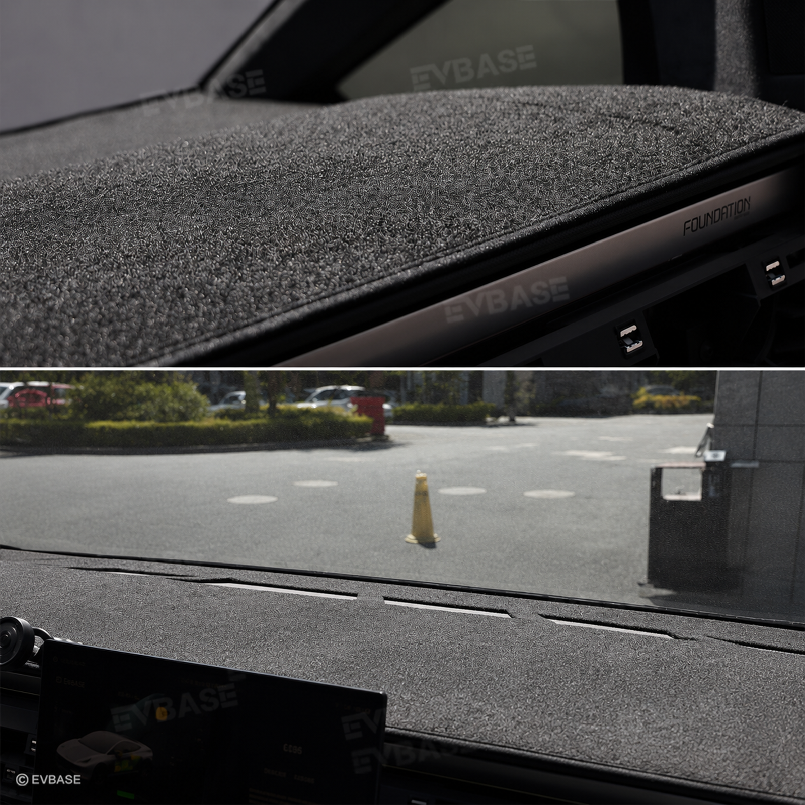 Cybertruck Dash Cover Anti-Glare Sun Protection Polyester Dashboard Mat
