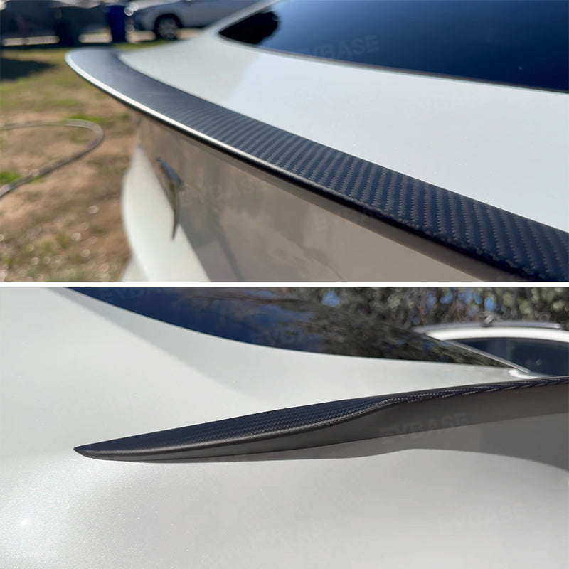 Model Y Rear Spoiler Wing Dry Real Carbon Fiber OEM Style Inspired By Model 3 Performance Rear Splitter