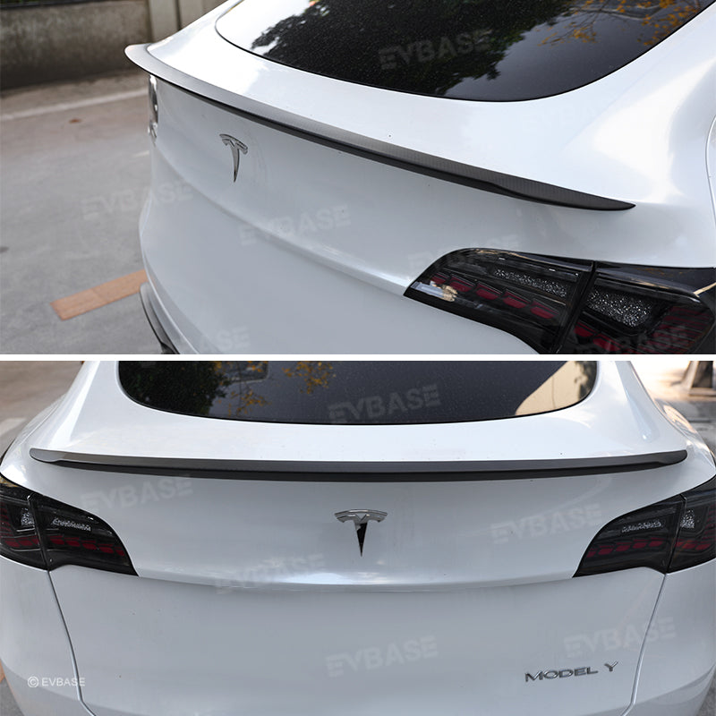 Model Y Rear Spoiler Wing Dry Real Carbon Fiber OEM Style Inspired By Model 3 Performance Rear Splitter