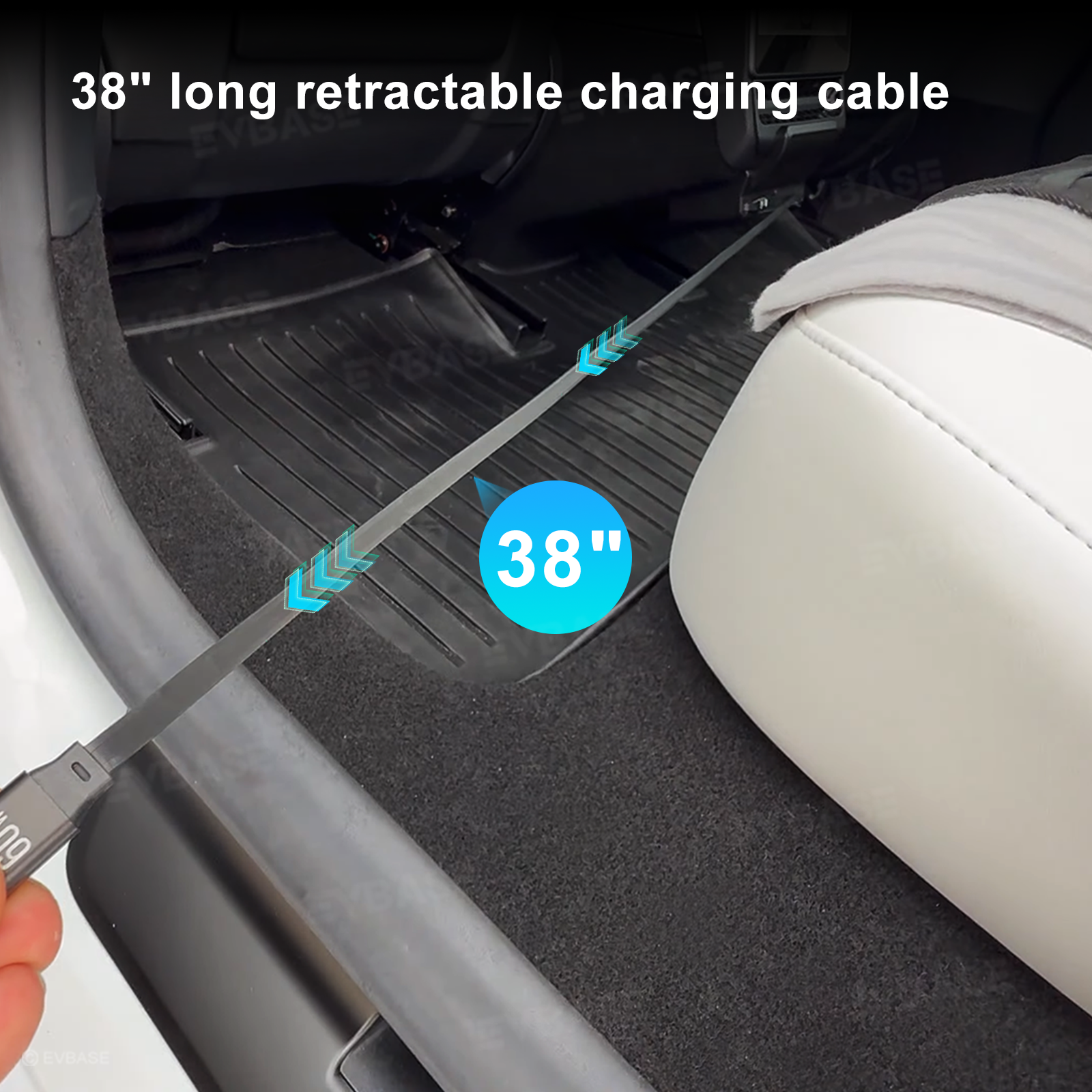 Model Y Juniper/ 3 Highland Rear Vent Expansion Dock 2.0 with Retractable Fast Charging Cables & Aromatherapy & Air Vent Cover for Tesla