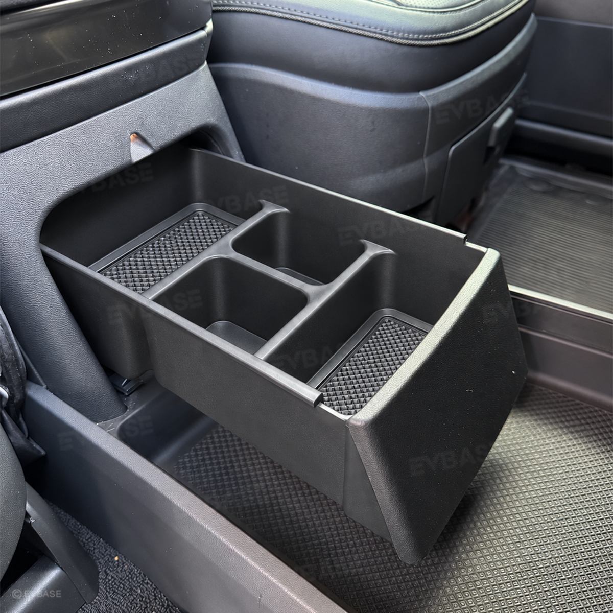 Center Console Lower Organizer Tray for Rivian R2 Pull-Out Storage Box Under-Armrest Organizer Interior Accessories