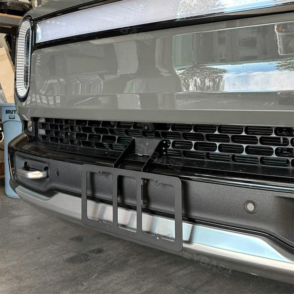 License Plate Holder Kit for R1T R1S Front License Plate Frames Mounting Bracket No Drill for Rivian