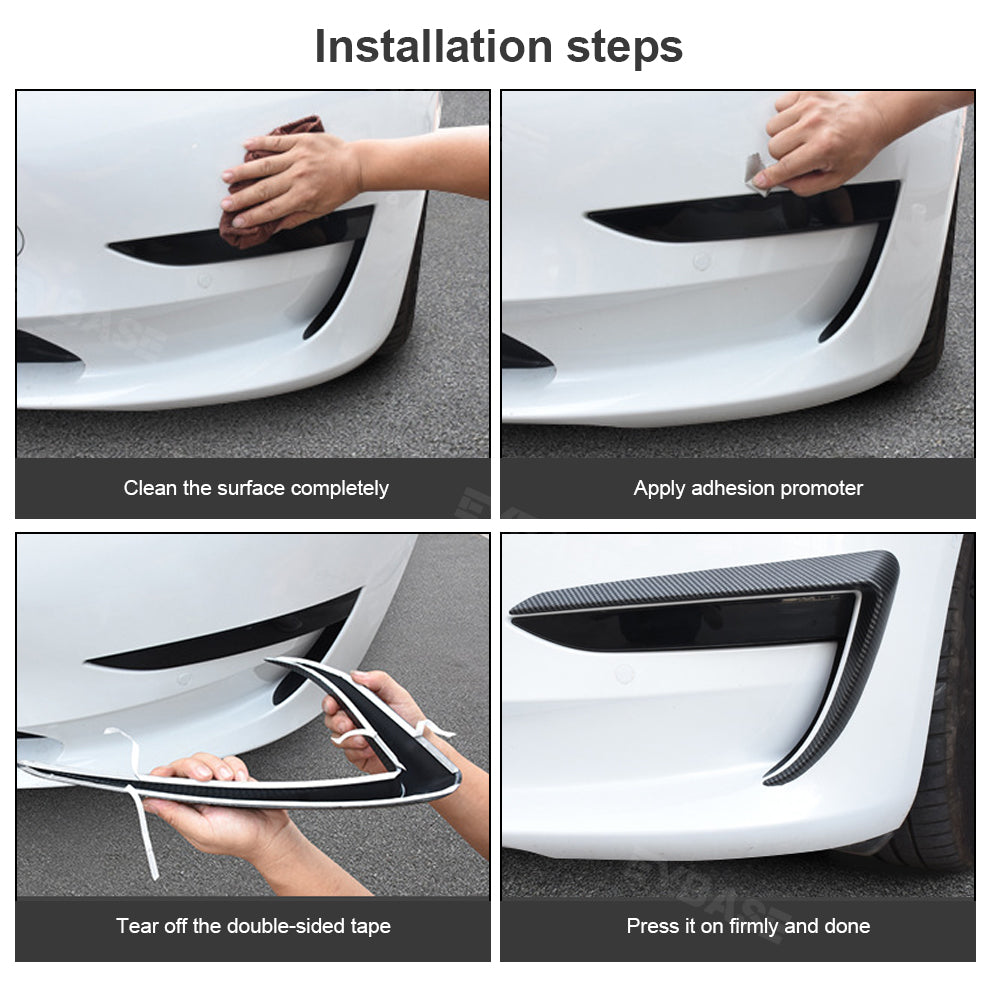 Model Y Fog Light Cover ABS Blade Trim Frame Exterior Accessories