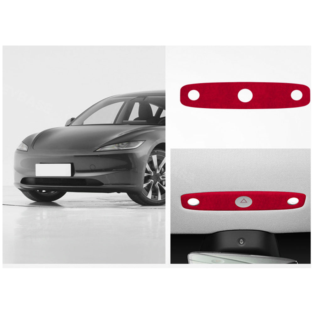 EVBASE Model 3 Highland Alcantara Reading Light Cover Sticker Dome Lamp Trim Panel for Tesla