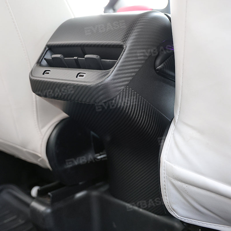 Model Y 3 Carbon Fiber Interior Accessories Rear Air Outlet Vent Cover Genuine for Tesla