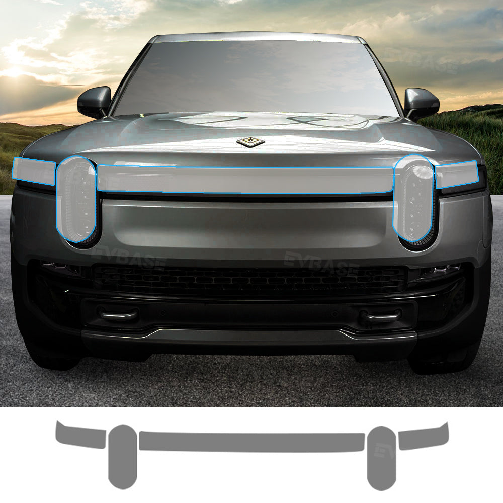 Headlights TPU PPF for R1T Paint Protection Film Purple / Smoke Tint Waterproof Shield Guard Pre-Cut Transparent Film Kit for Rivian