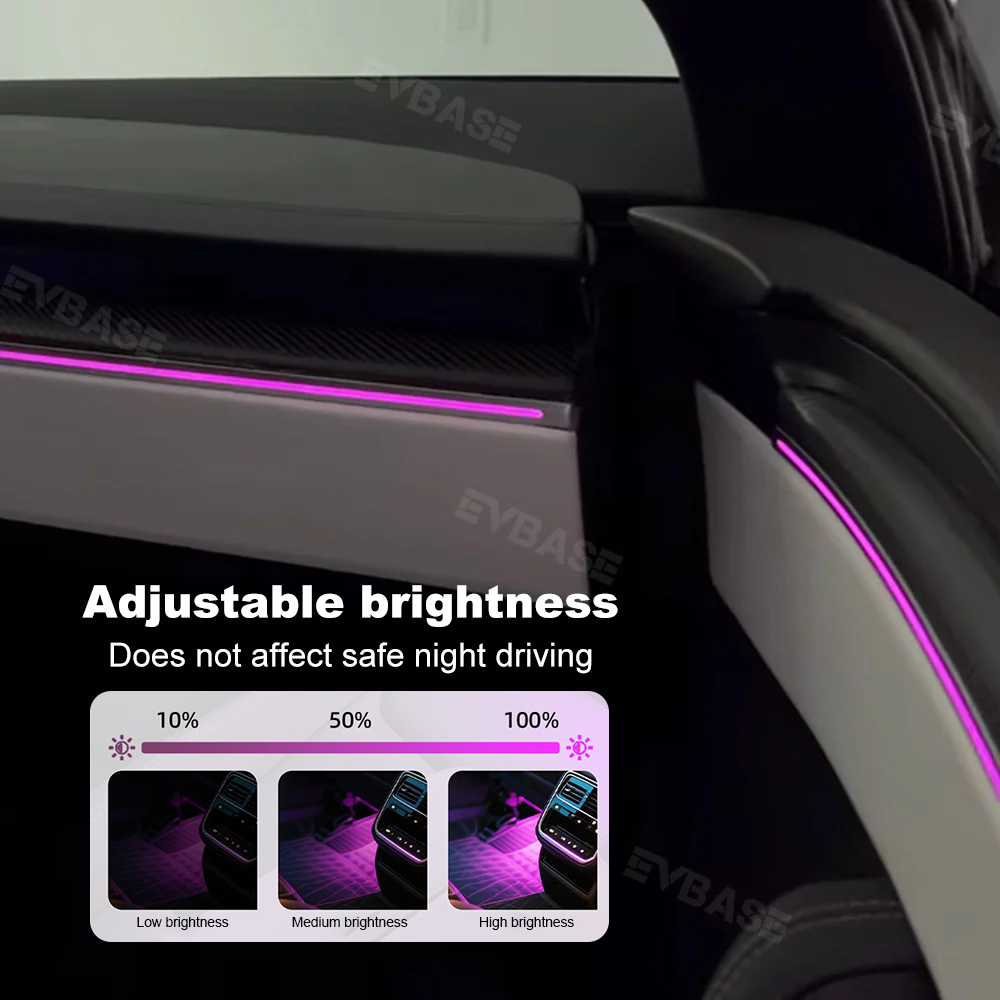 Model X RGB Ambient Lighting Interior Streamer Light Kit LED Neon Light Strip