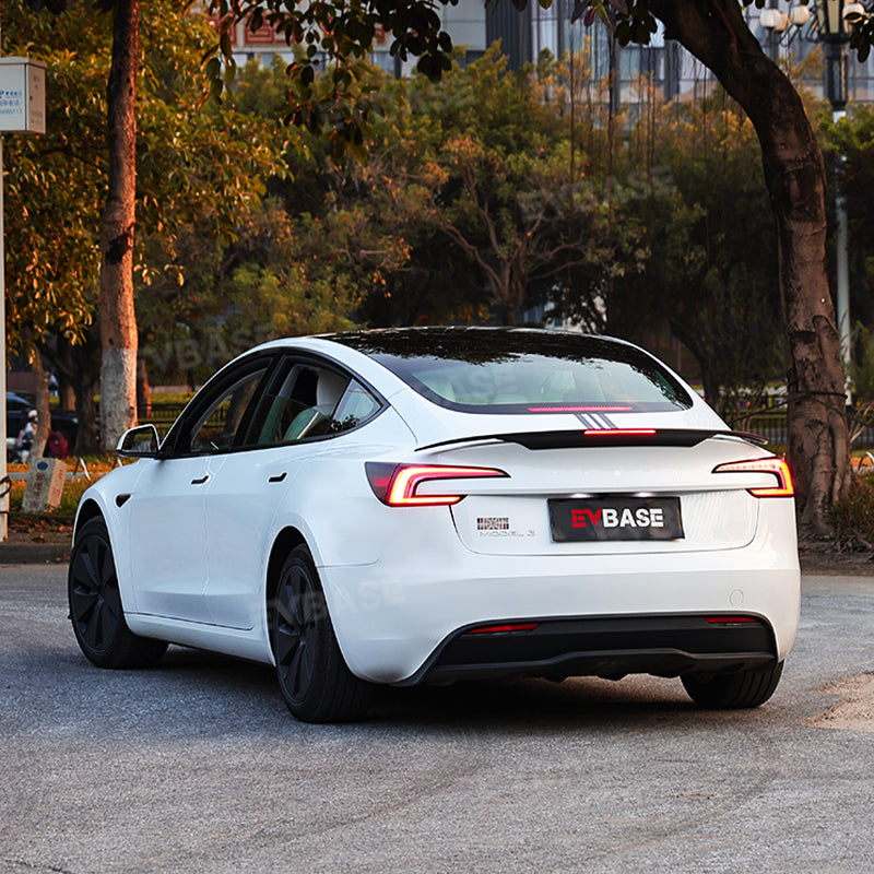 Model 3 Y Spoiler Wing Rear Diffuser ABS Splitter With Brake Light Inspired By B-2 Spirit for Tesla