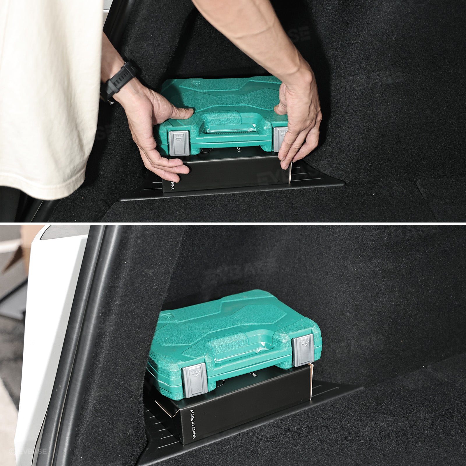 Model Y Juniper Rear Trunk Storage Box TPE Side Cargo Organizer Bins 2.0 with Lids for Tesla