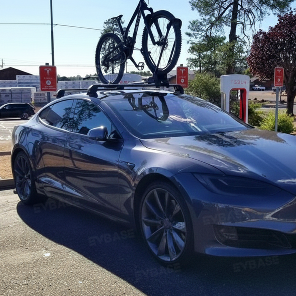 Model S Roof Rack Lockable Cross Bars OEM-Style Aluminum Alloy Luggage Cargo Carrier for Tesla