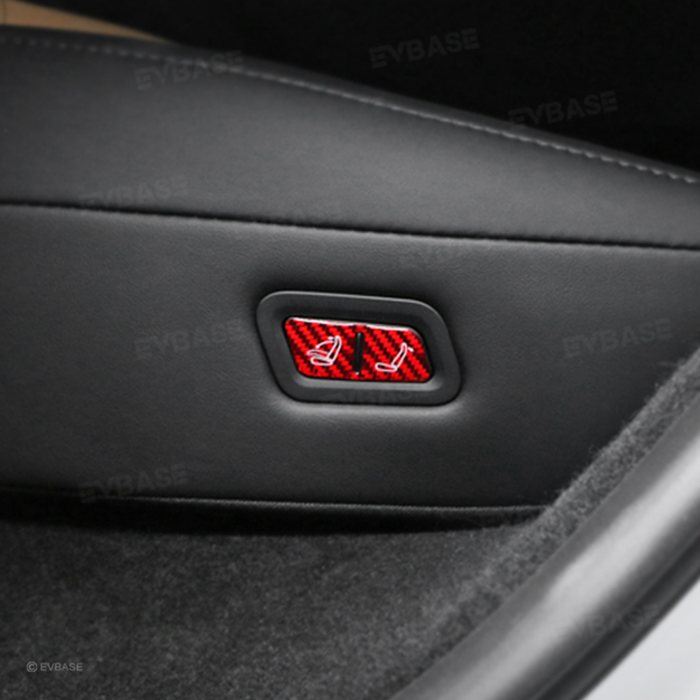 Model Y Juniper Rear Seat Folding Button Trim Cover Carbon Fiber Protector for Tesla