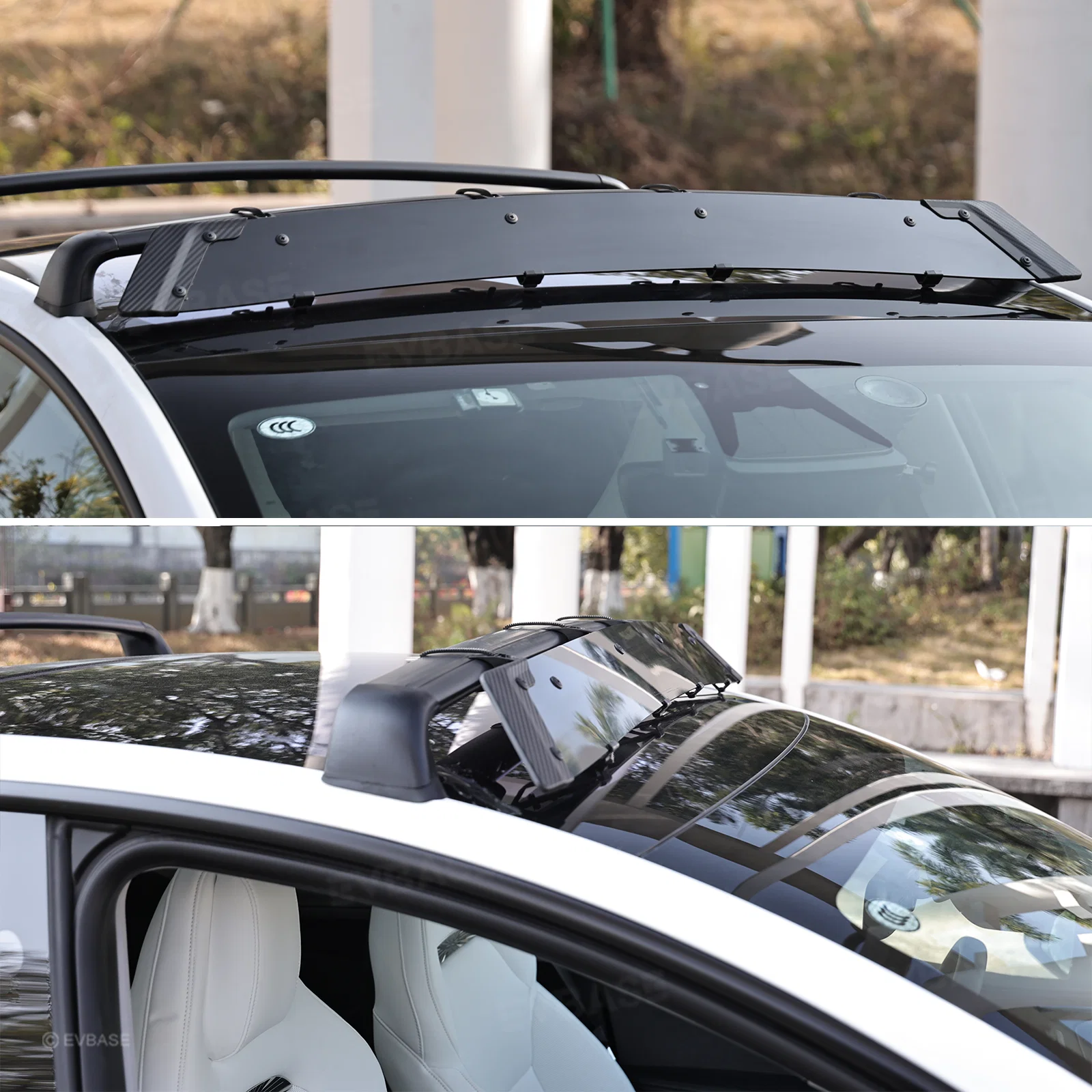 Model Y/ Y Juniper/ YL Roof Rack Wind Deflector for Reduced Wind Noise