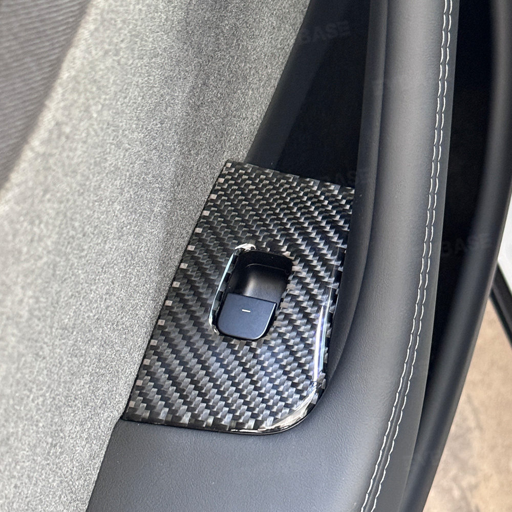 Model Y Juniper/ 3 Highland Window & Door Switch Panel Cover Carbon Fiber Trim Decoration Interior Upgrade